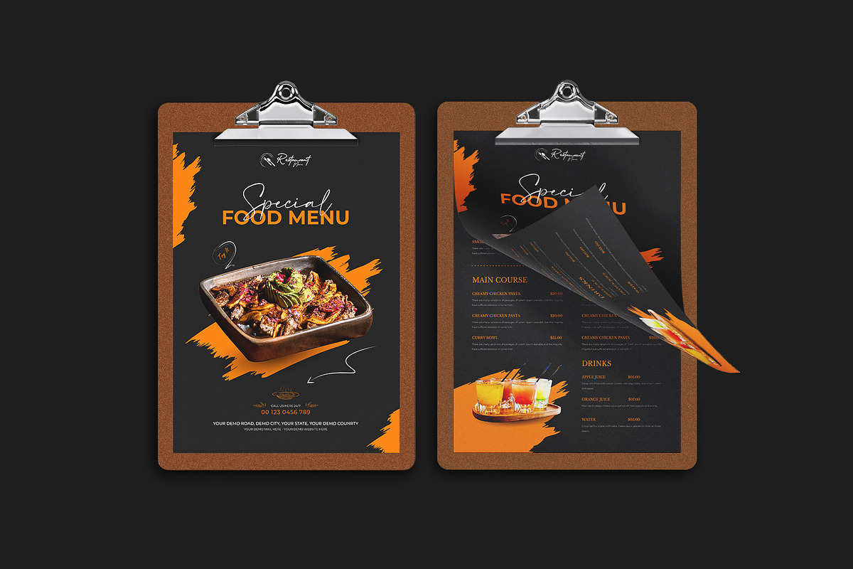 Restaurant food menu template, a Flyer Template by Tanmoy Topu (Photo 1 of 2)