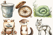 Watercolor Tiny Scouts Clipart, an Object Illustration by SparkyDesignsUS (Thumbnail 3 of 9)