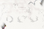 Wildflowers wreath, floral wedding, an Illustration by Summer Nightingale Art (Thumbnail 1 of 6)