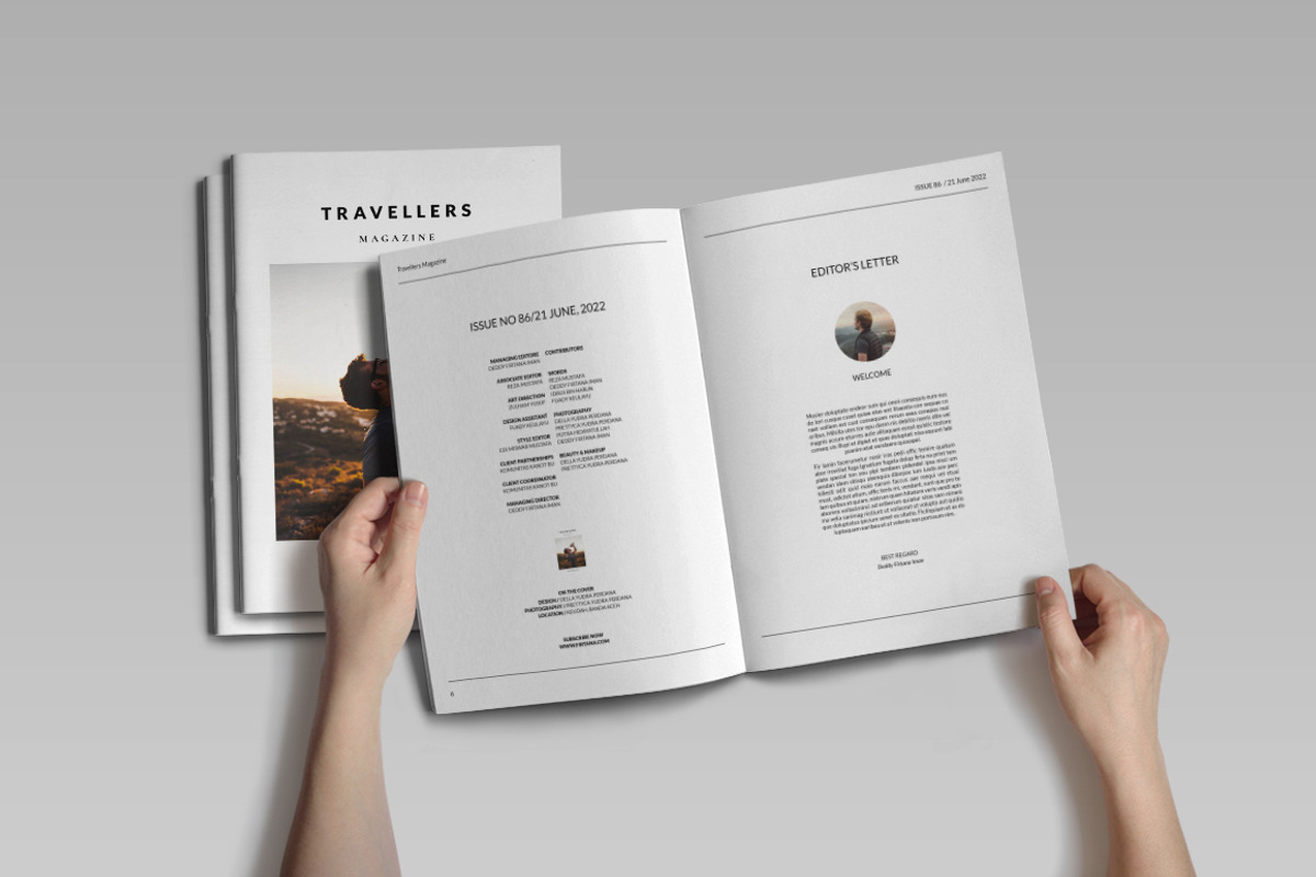 Travellers Magazine, a Magazine Template by Firtana (Photo 2 of 12)