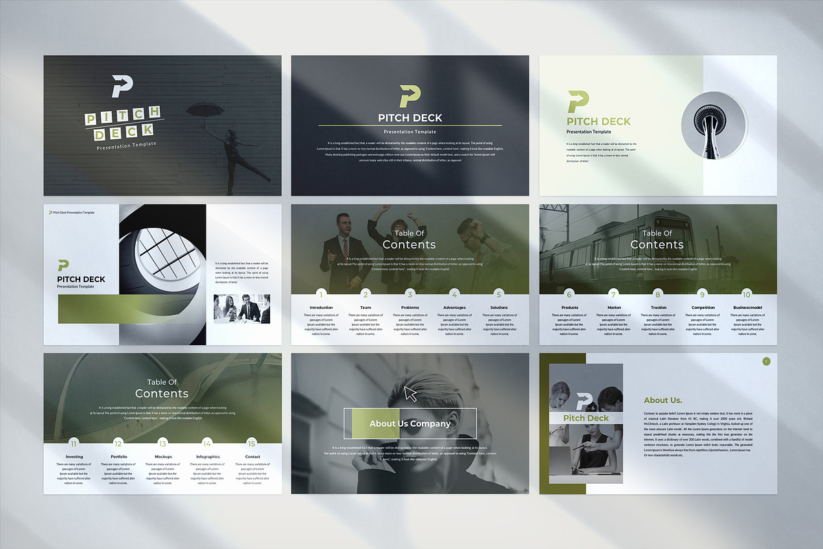 Pitch Deck PowerPoint Template, a Presentation Template by WhiteGraphic (Photo 5 of 16)