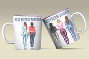 Best Friends Clipart Fashion girls, an Illustration by chilipapers (Thumbnail 6 of 6)
