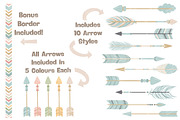 Pastel Tribal Arrows Clipart, an Illustration by Amanda Ilkov (Thumbnail 2 of 4)