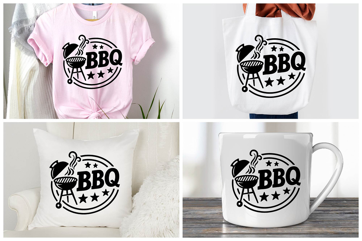 BBQ Grill Master Stars & Smoke SVG, an Object Graphic by BeeCraftR (Photo 4 of 4)