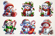 Frosty Snowman Holiday Clipart, an Illustration by RobertsArt (Thumbnail 5 of 7)