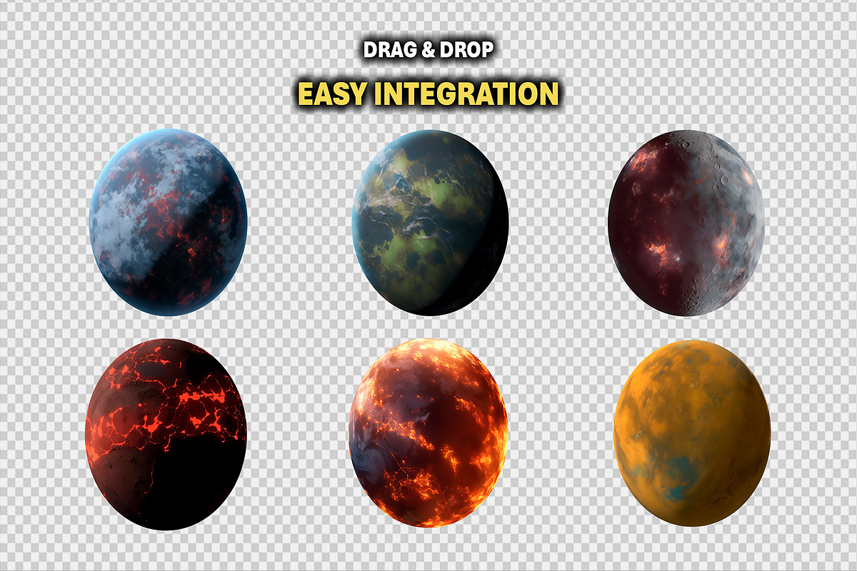 300+ PNG Cutout Planets, an Object Graphic by Mikel Blazgad (Photo 3 of 9)