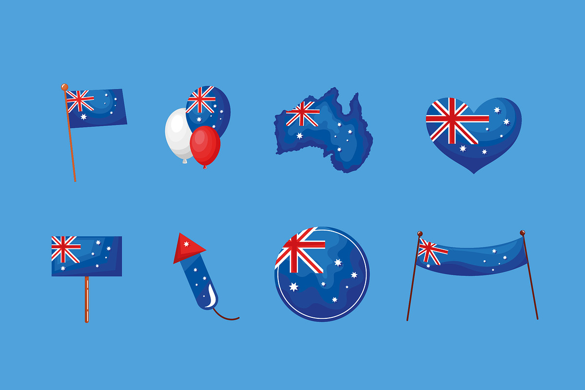 Australia Day Illustration Set