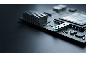 Electronic motherboard with, a Technology Photo by Igor Tichonow