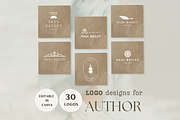 Editable logo template for author, a Branding & Logo Template by Petite Zakka Boutique (Thumbnail 1 of 7)