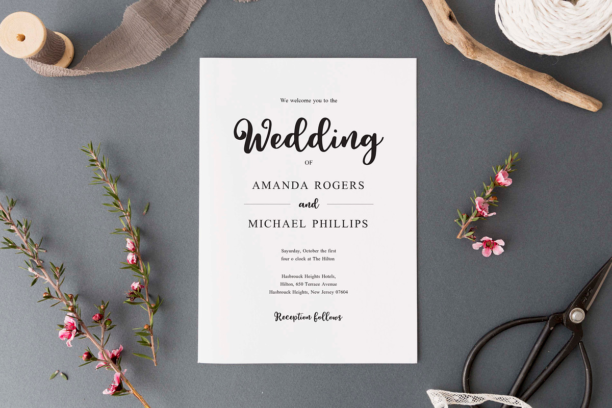 Wedding Invitation Template, a Templates & Theme by DevineWedding (Photo 1 of 3)