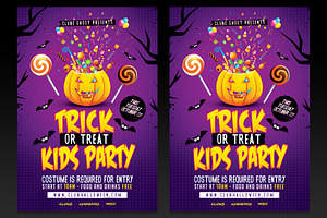 Halloween Kids Party - PSD Template