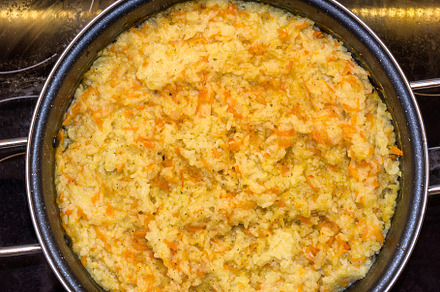 Top view of risotto texture, a Photo by wr7 Media