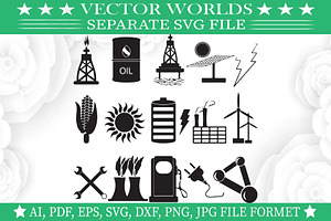 Industry Icon Svg,Industry, Icon Svg, an Object Graphic by VectorWorlds