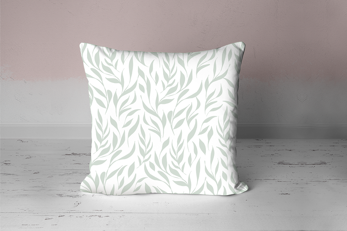 Subtle Gray Foliage | Vector Pattern, a Wallpaper Graphic by MalyskaStudio