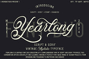 Yearlong Vintage Typeface, a Script Font by Arendxstudio (Thumbnail 1 of 13)