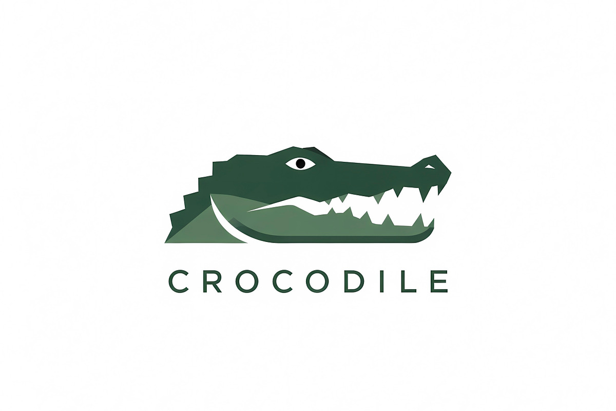 Stylized Green Crocodile, a Branding & Logo Template by Logocreative (Photo 2 of 2)