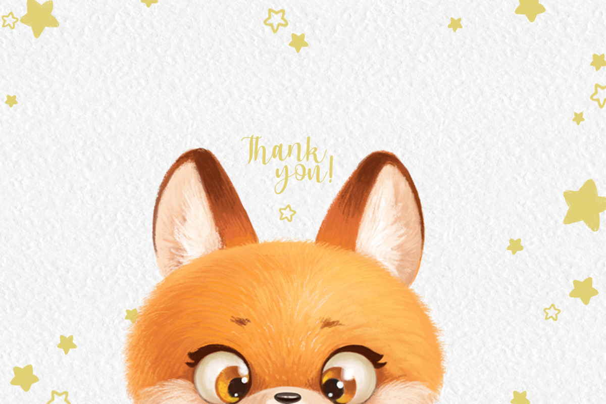 Cute cartoon baby Fox, an Animal Illustration by Azuzlikus (Photo 3 of 3)