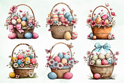 Whimsical Easter Basket Clipart, an Illustration by Creative Art (Thumbnail 2 of 8)