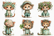 Whimsical St Patrick's Day Cat PNG, an Illustration by Craft Nest (Thumbnail 4 of 11)