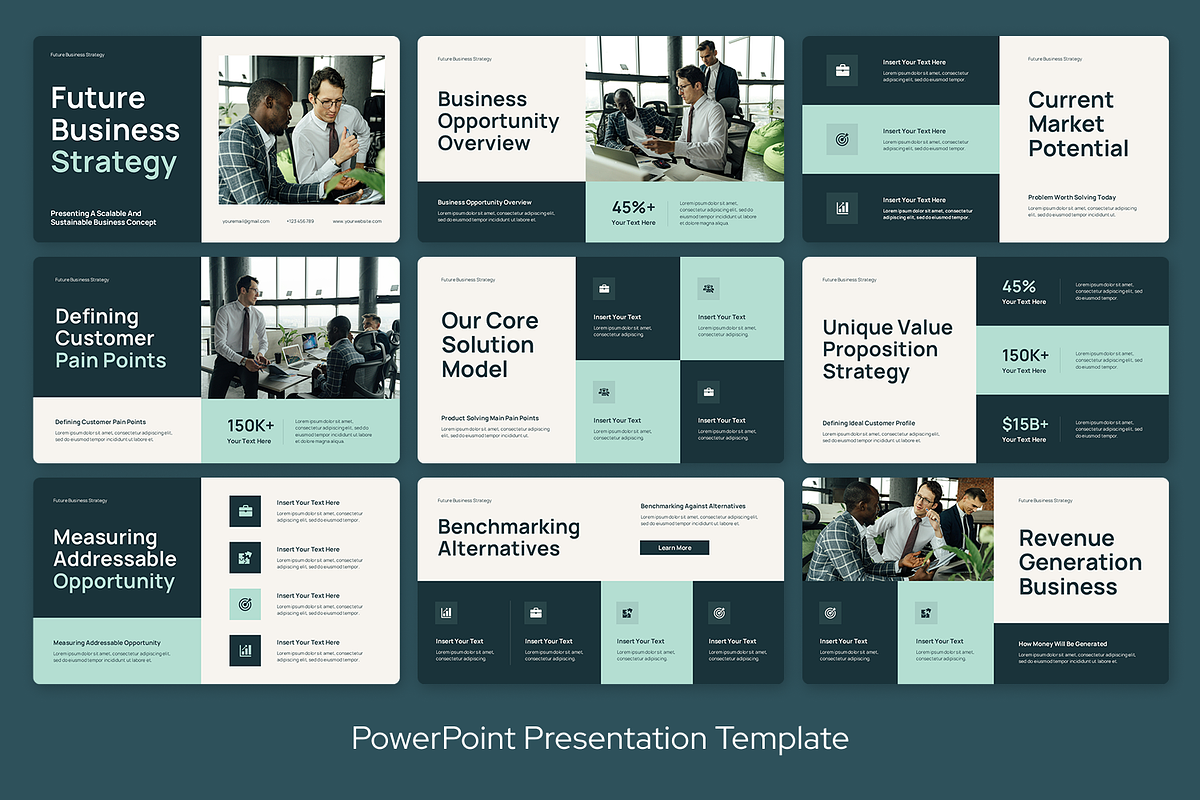 Green White Business Plan Powerpoint, a Presentation Template by Sixtemp (Photo 2 of 3)