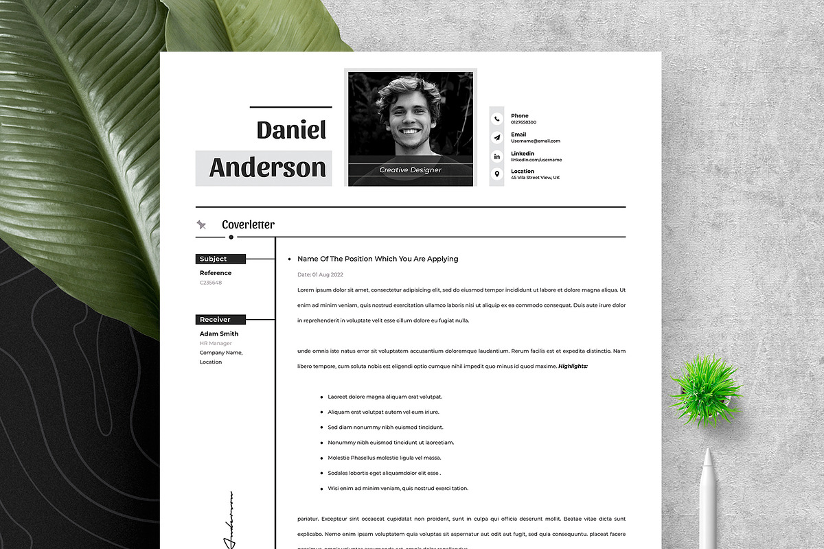 Resume Cv Template Word Apple Pages, a Resume Template by Tbunny (Photo 5 of 6)