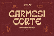 Carmesi Corte-Retro Heritage Family, a Serif Font by Inviline.co (Thumbnail 1 of 14)