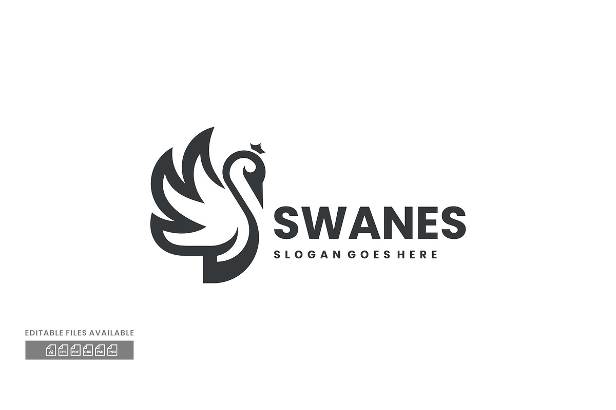 Swanes Line Art Logo, a Branding & Logo Template by ivan_artnivora