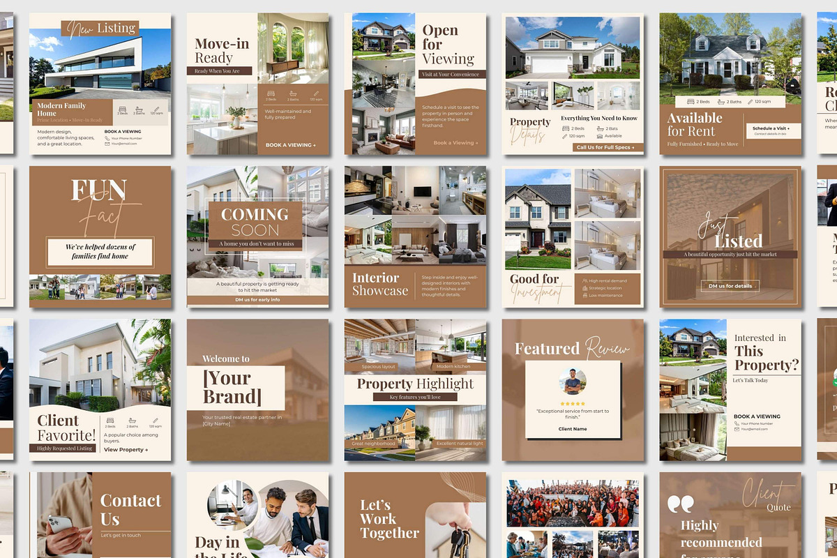 Warm Real Estate Instagram Template, a Social Media Template by Everyday Perfection (Photo 5 of 11)