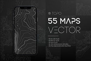 55 Vector Topographic Maps Bundle