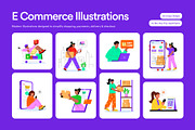 50 E-commerce Flat Illustrations, a Person Illustration by Creative Stall (Thumbnail 1 of 11)