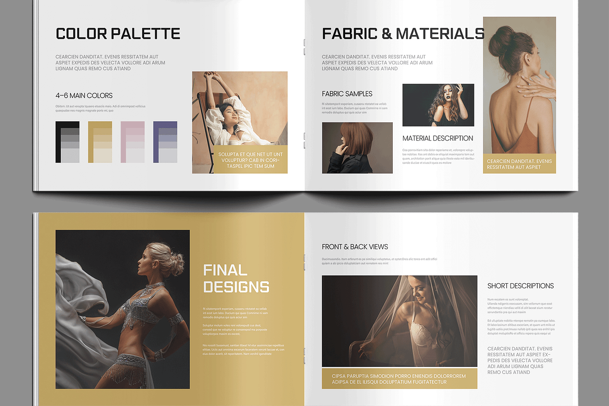 Fashion Portfolio Lookbook Template, a Brochure Template by MightyDesign (Photo 4 of 8)