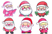 Vintage Santa Sublimation Bundle, an Illustration by Designworld (Thumbnail 2 of 5)