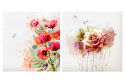 10 Floral watercolor posters, a Decorative Illustration by Anna Guz's Store (Thumbnail 3 of 12)
