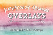 Watercolor Arsenal Overlays, a Texture Graphic by Clikchic Designs (Thumbnail 1 of 4)