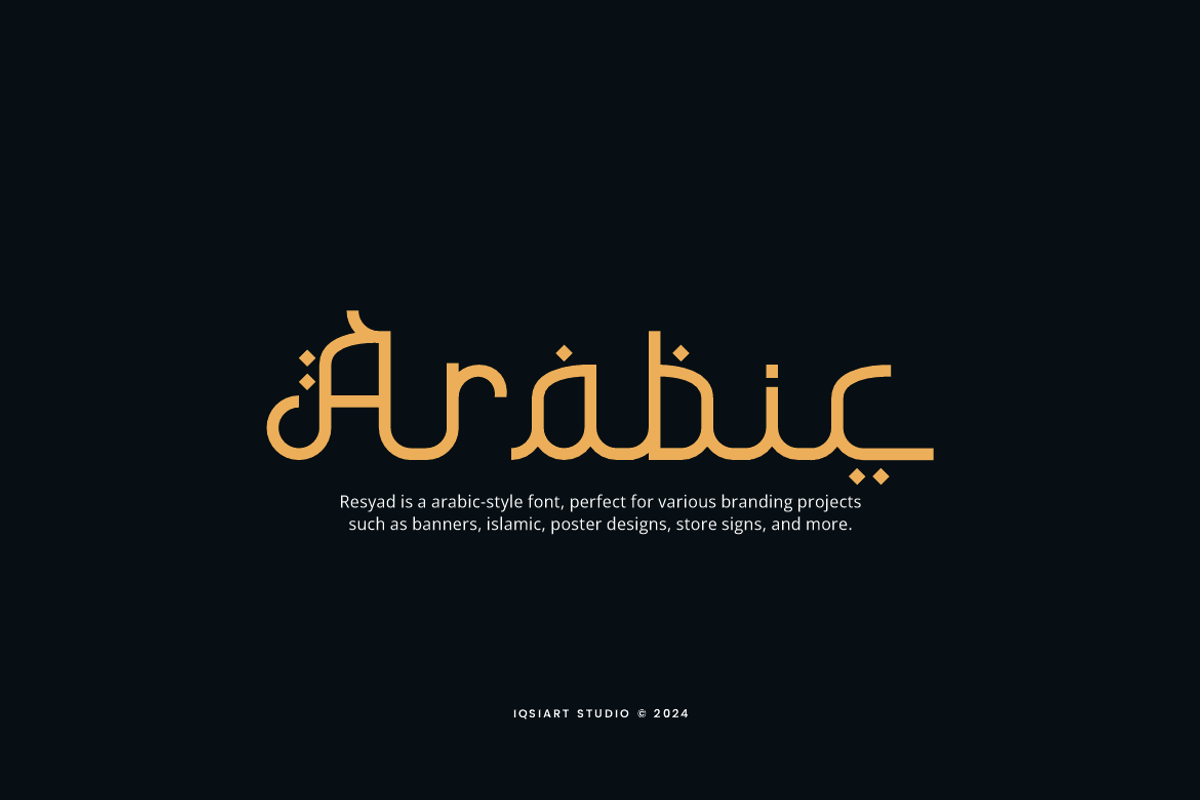 Resyad - Arabic Ramadhan Font, a Sans Serif Font by Iqsiart Studio (Photo 3 of 7)