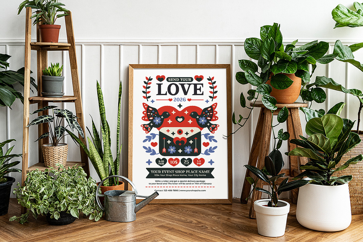 Send Your Love Flyer Template, a Flyer Template by Hole Hope Design (Photo 2 of 5)