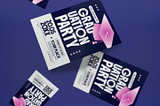 Blue Graduation Party Invitation, a Card Template by graphicook (Thumbnail 2 of 3)