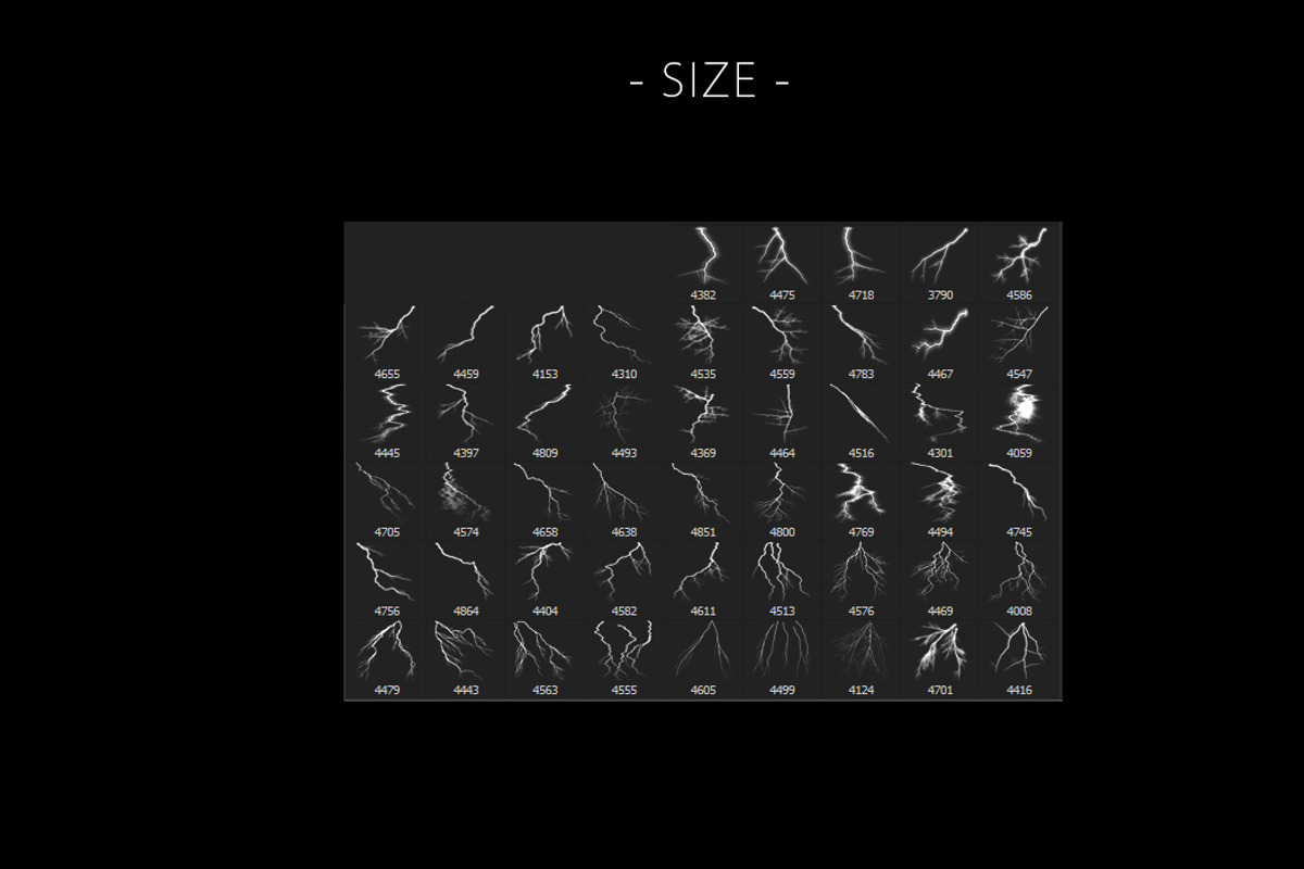 Lightning Photoshop Brushes preview 5