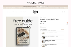 Beige Shopify Theme Digital Products