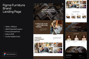 Figma Furniture Brand Landing Page, a Landing Page Template by Musara
