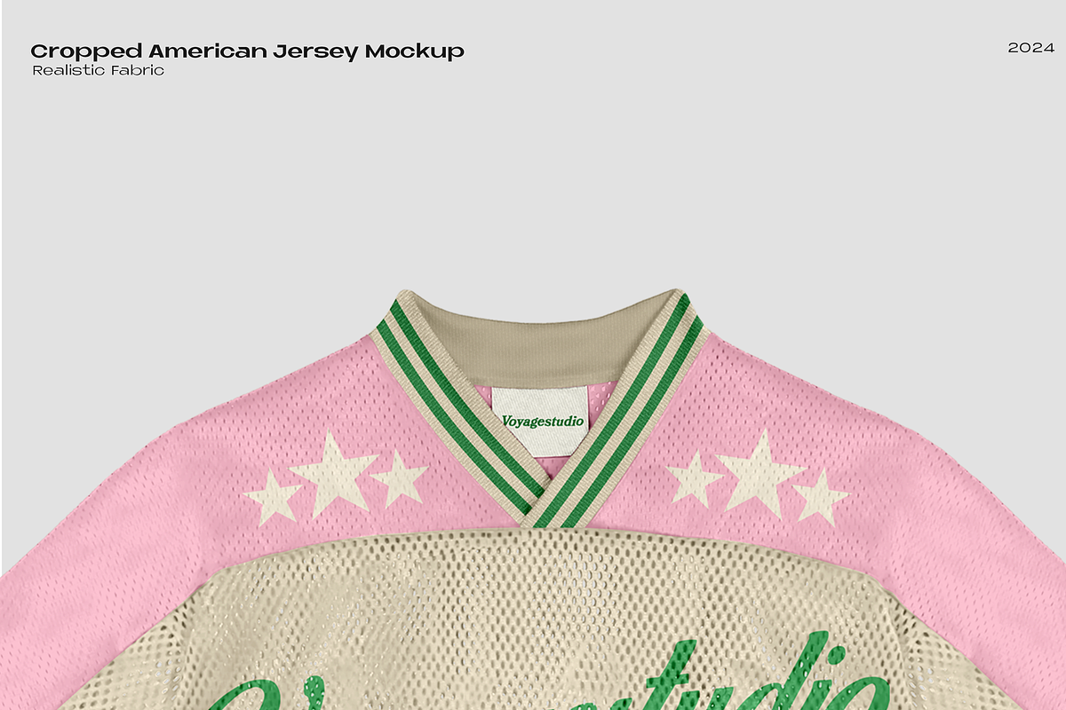 CROPPED AMERICAN FOOTBALL JERSEY, an Apparel Mockup by Voyage Studio (Photo 2 of 4)