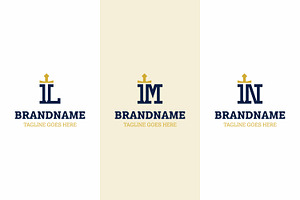 Letter L M N Sword Luxury Logo Set, a Branding & Logo Template by Pray Art Design Studio