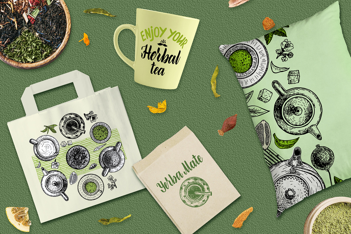 Tea Sketch Collection, an Object Graphic by Live line (Photo 3 of 10)