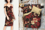 Elegant Red Botanical Allover, a Pattern Graphic by Gullenda (Thumbnail 4 of 6)