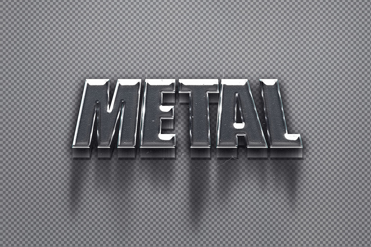 Metal Text Effect, a Texture Graphic by DesignerCandies