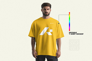 Handsome Men T-shirt Mockup, a Shirt Mockup by INTENTFX