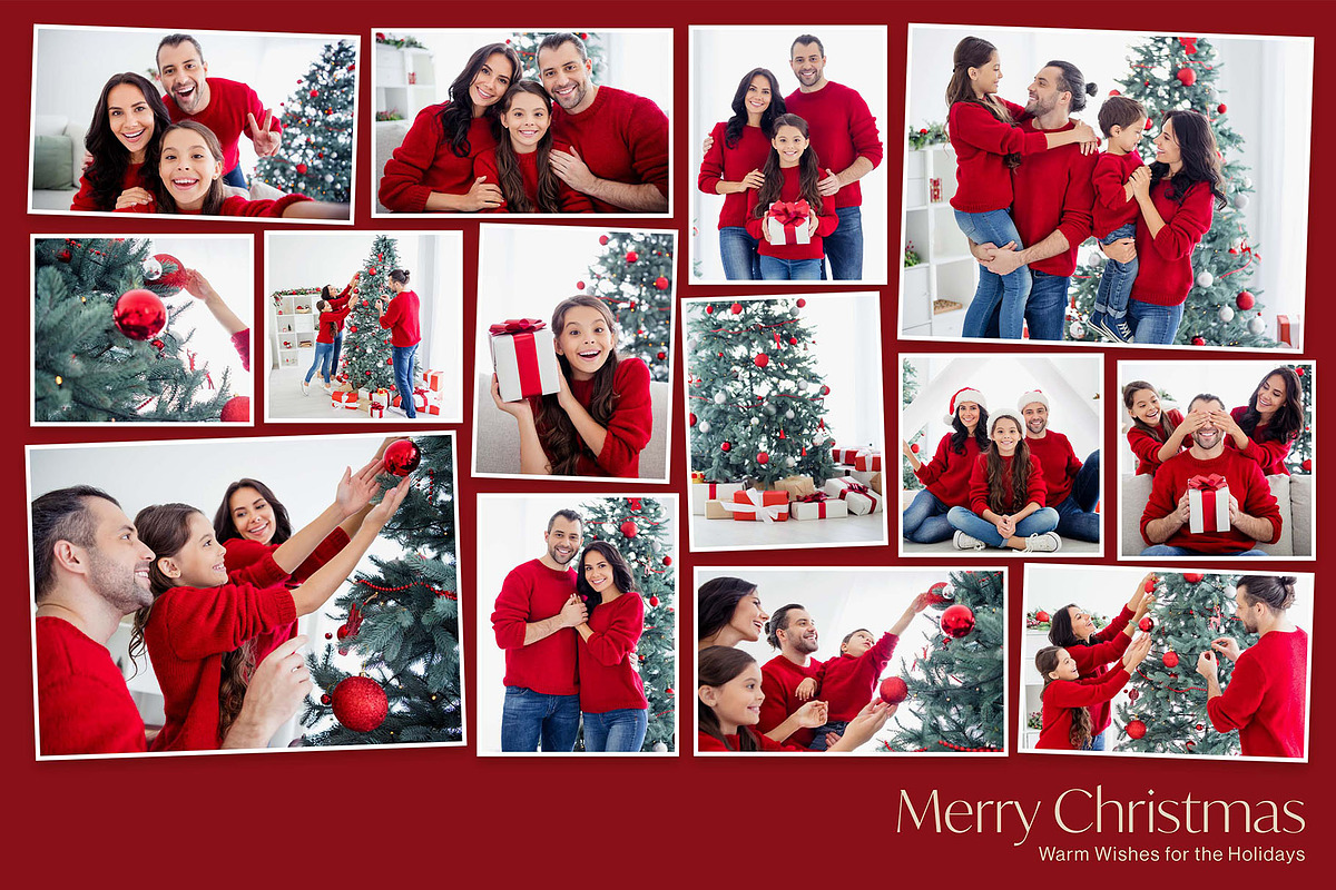 Christmas Family Photo Collage Templ, a Design Template by DesignerCandies (Photo 5 of 5)