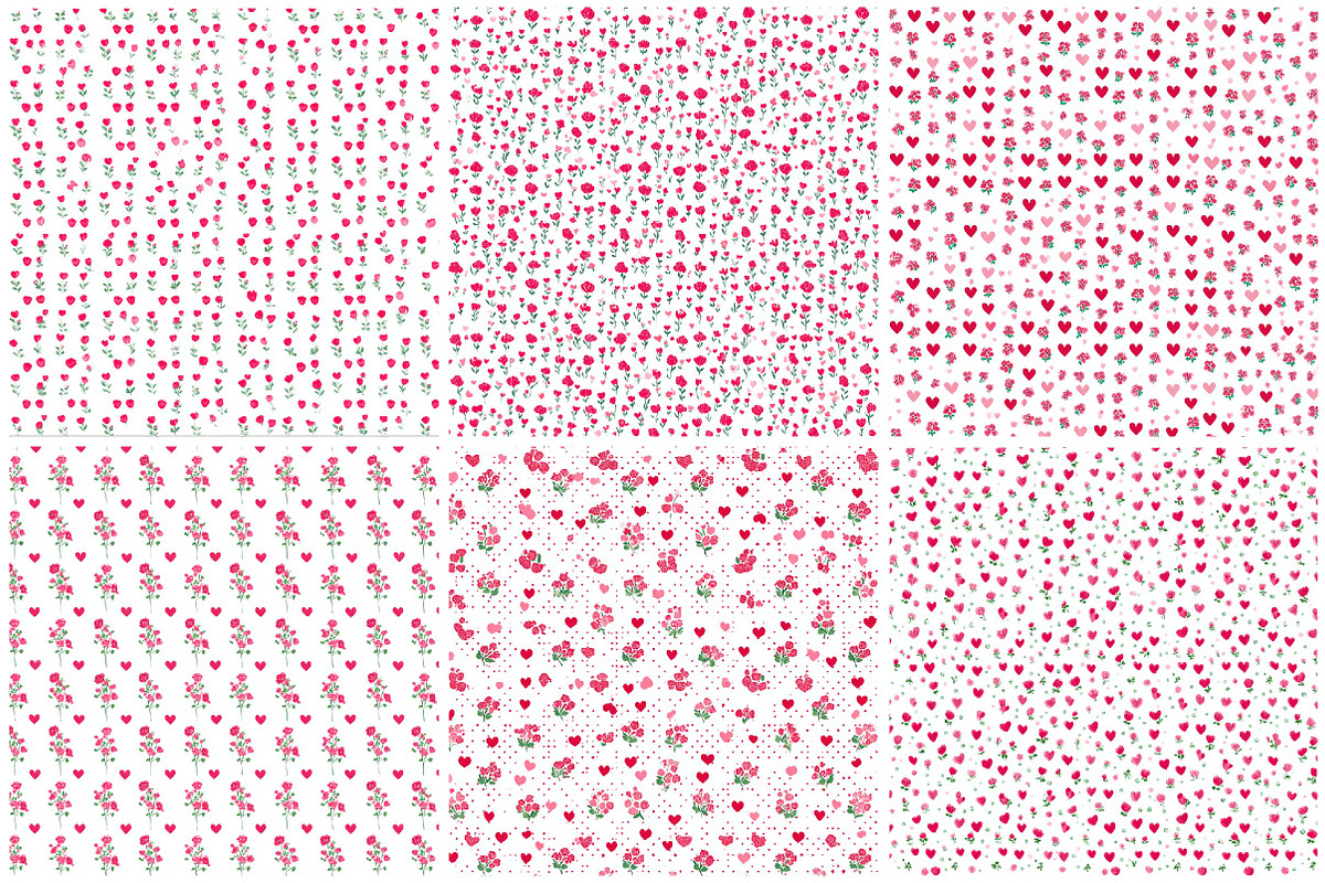 Modern valentines day pattern pack, an Illustration by DreamPrint404 (Photo 2 of 5)