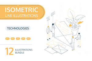 Technologies - Line Isometric Images