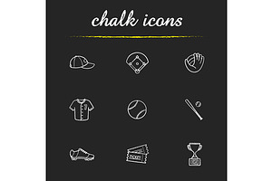 Baseball accessories 9 icons. Vector, an Icon by IMG Visuals